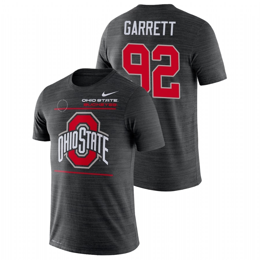 Ohio State Buckeyes Men's NCAA Haskell Garrett #92 Black 2021 Sideline Velocity Performance College Football T-Shirt WYZ1149WF